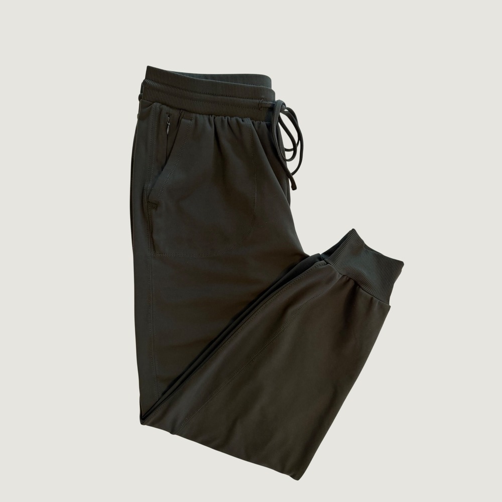 Rachel Zoe Women's Joggers Dark Olive Green Drawstring Waist Size Medium